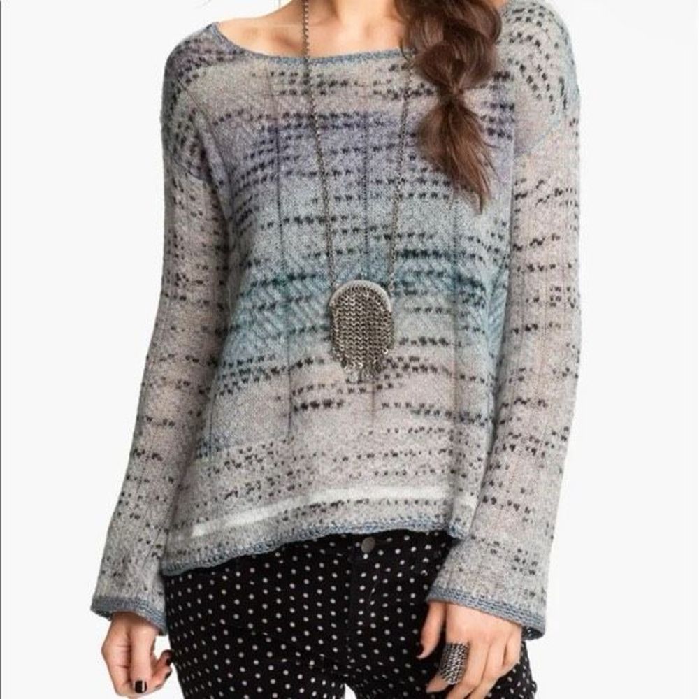Free People Multicolor Crew Neck Sweater